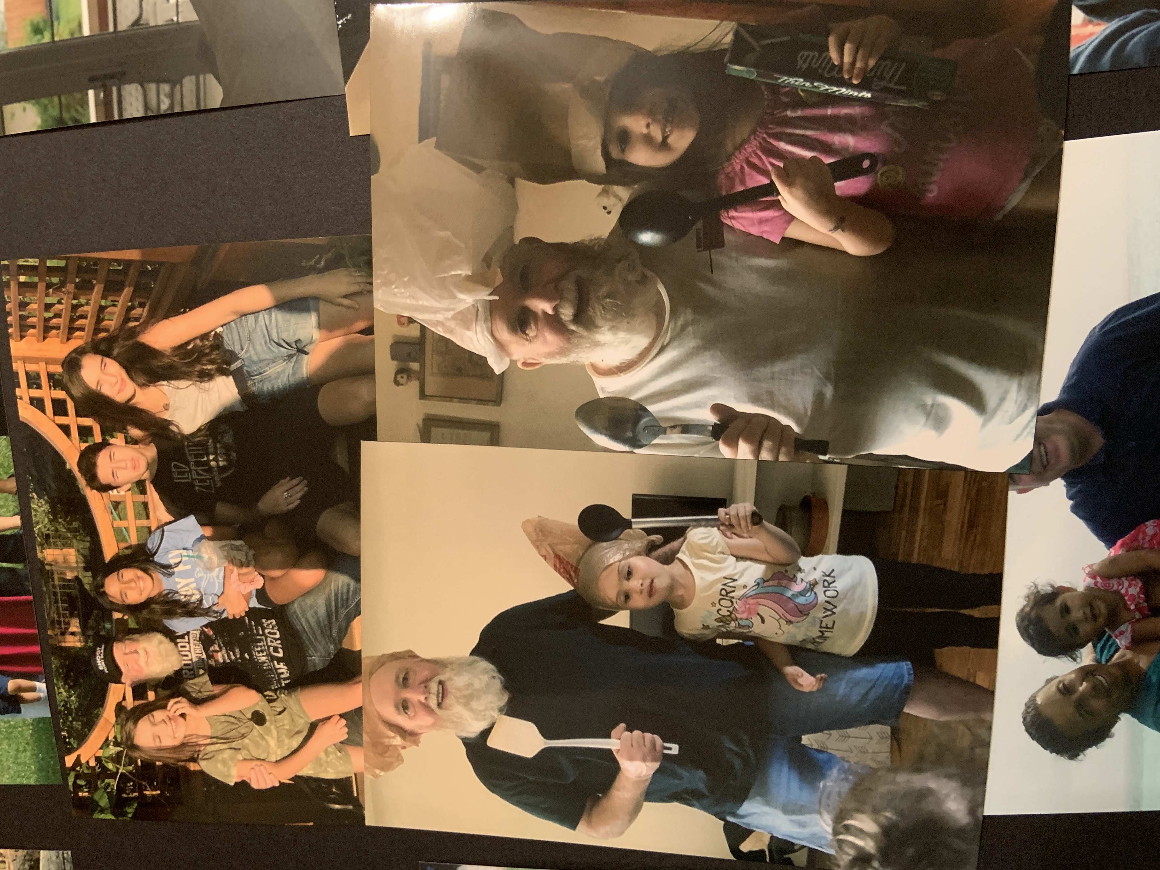 Collage with cooking and family photos
